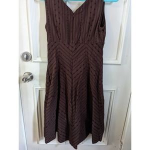 Rabbit rabbit rabbit design brown dress